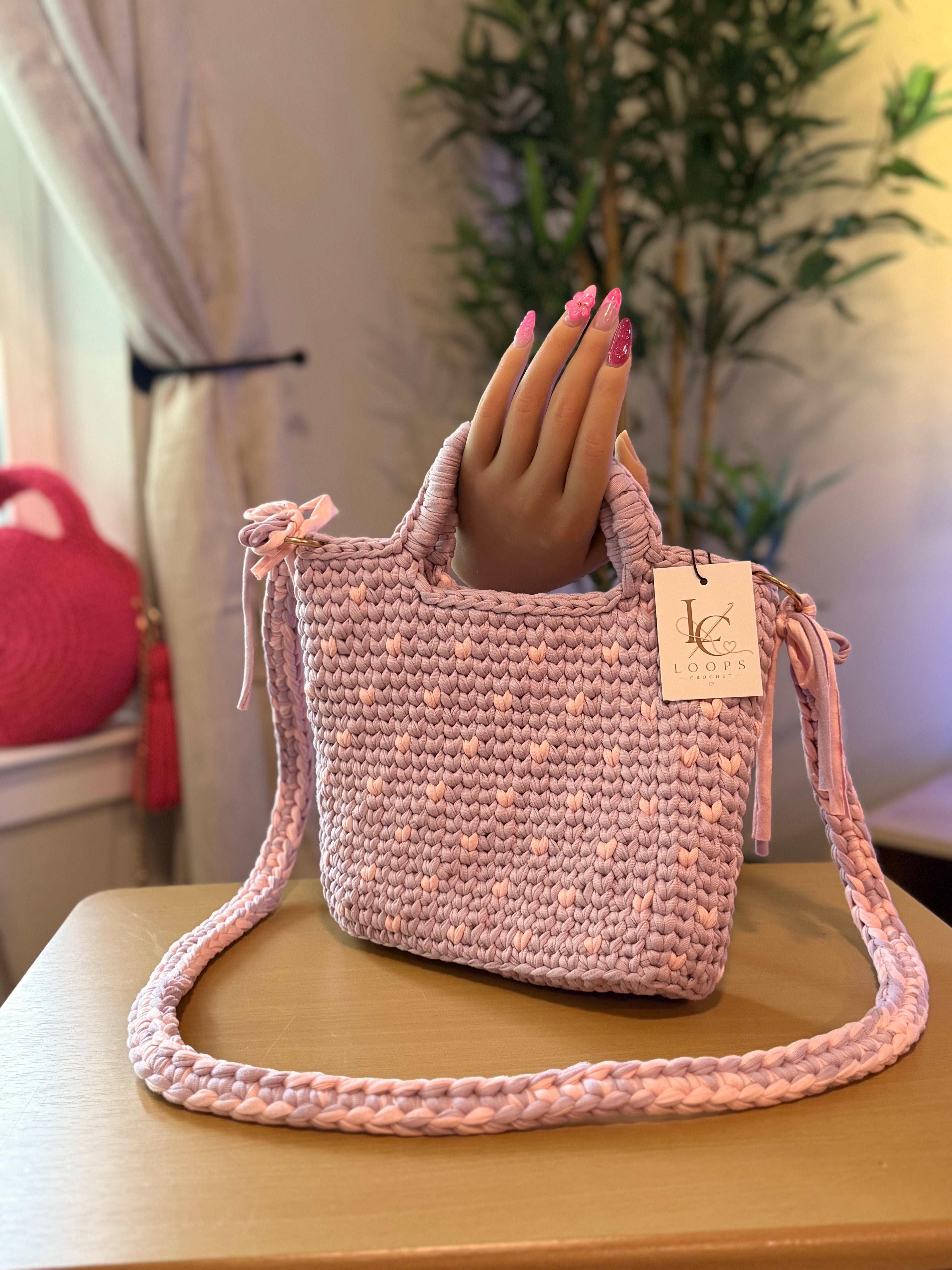 Pink Bag w/ small hearts